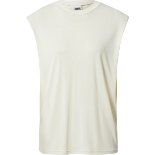 Urban Classics - Ladies Modal Padded Shoulder Whitesand - Tank - beige - XS - 77% Modal, 23% Polyester,Jersey