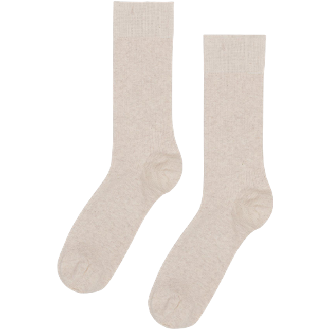 Socks Colorful Standard Classic Organic ivory white - Blanc
