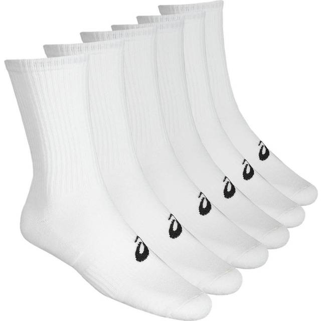 Asics unisex. 141802 6 Pack White Crew Socks (39/42), Sport, Cotton, Multisport