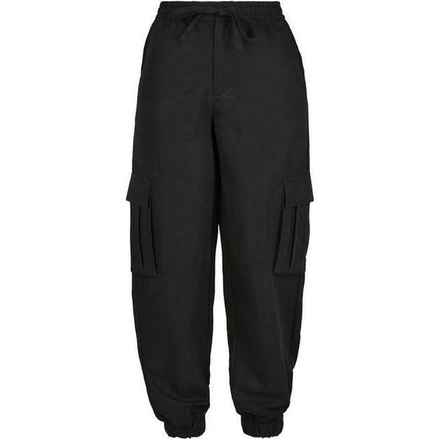 Urban Classics Dam, viskos, twill cargobyxor, klassiska byxor, Sommaroliv, XS