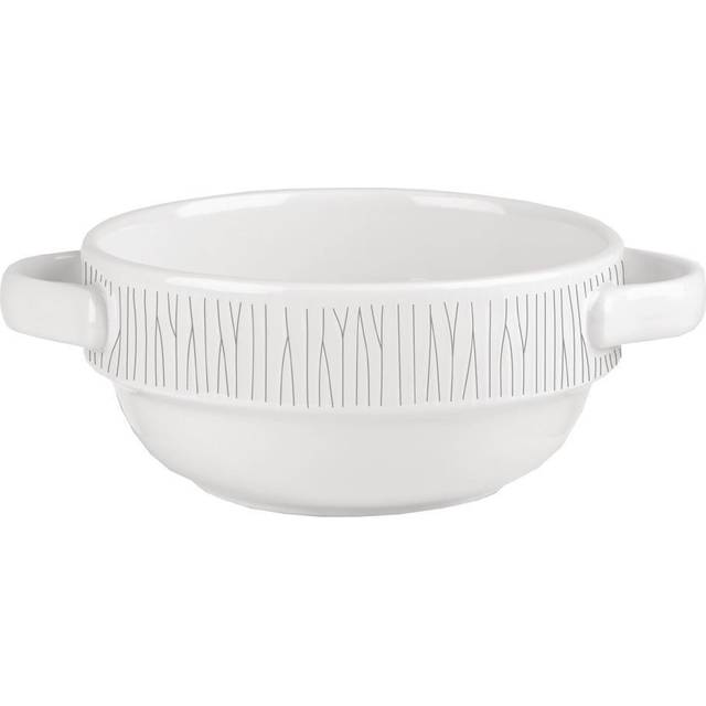 Churchill Bamboo Handled Stacking Soup Bowl 14oz (Pack of 6)