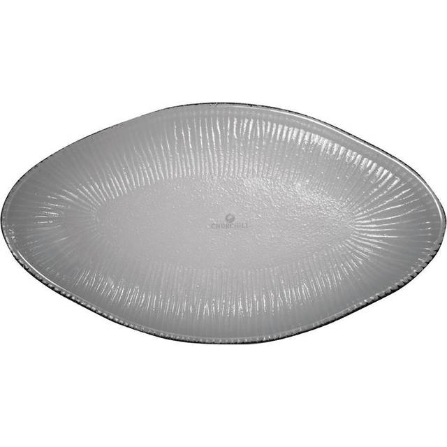 Churchill Bamboo Organic Oval Glass Platter Dusk 295 x 162mm (Pack of 6)