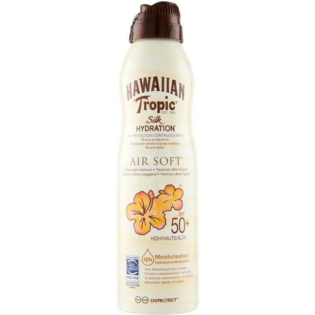 Hawaiian Tropic Hydrating Protection Sunscreen Spray SPF50 UVA and UVB Protection 220ml - Boots Exclusive