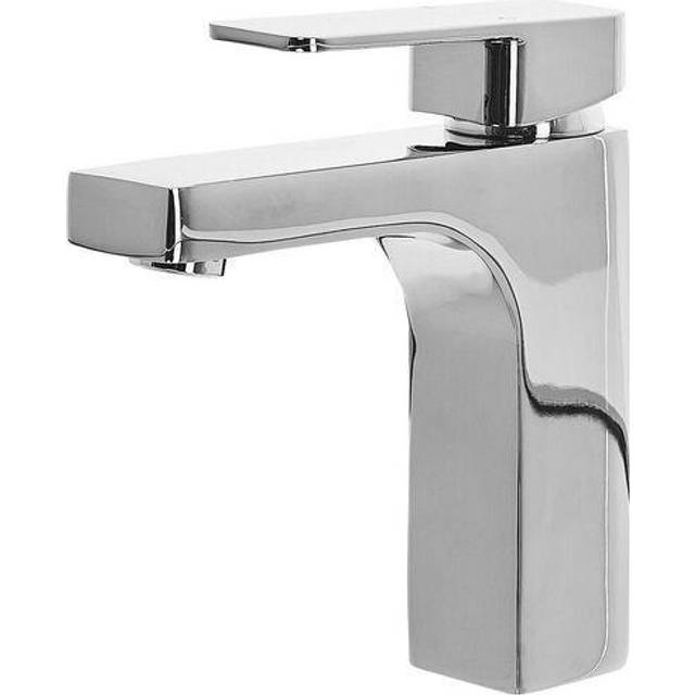 Beliani Basin Mixer Tap Irupu Brass Silver, Silver