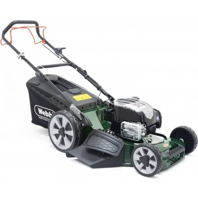 Webb 53cm (21") Alloy Deck Disc Bladed Self Propelled Petrol Rotary Lawnmower (Briggs & Stratton Engine), Green
