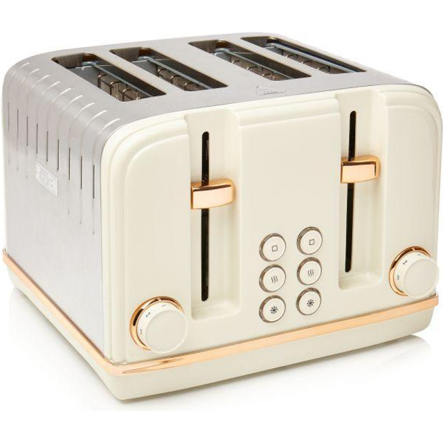 HADEN Salcombe 198785 4-Slice Toaster - Cream & Copper