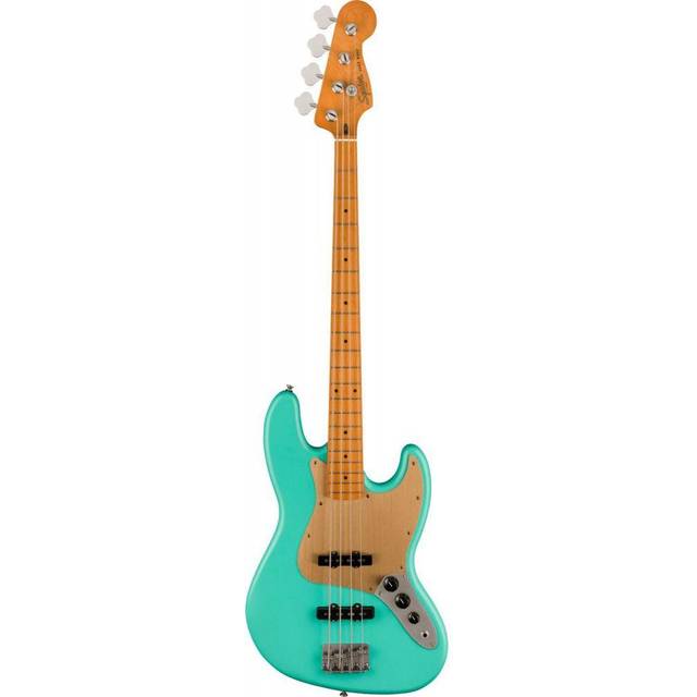 Squier by Fender Squier Electric Bass 40th Anniversary Jazz Vintage Maple Black Anodized Satin Wide Soft Case Included Bass®, Edition, Fingerboard,