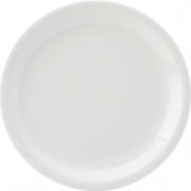 Titan Core Porcelain Plate White Serving Narrow Rimmed 10.25 (26cm) Pack Of 6