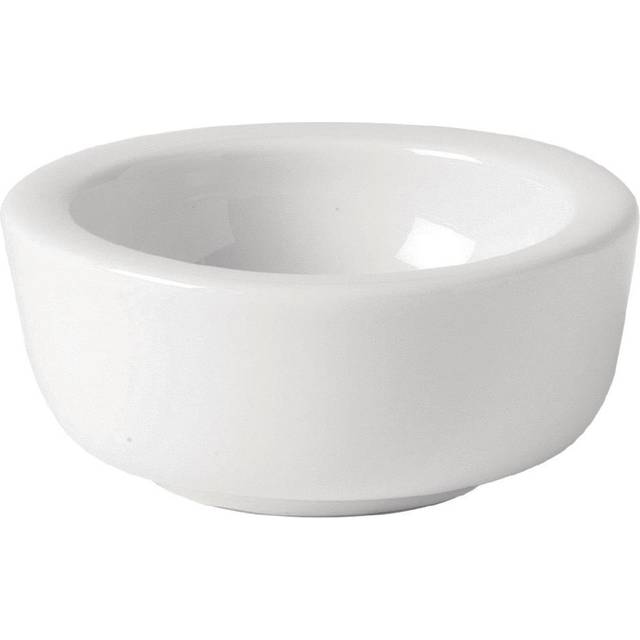 Utopia Plain White Porcelain Butter Dish 1oz (1 x 6)