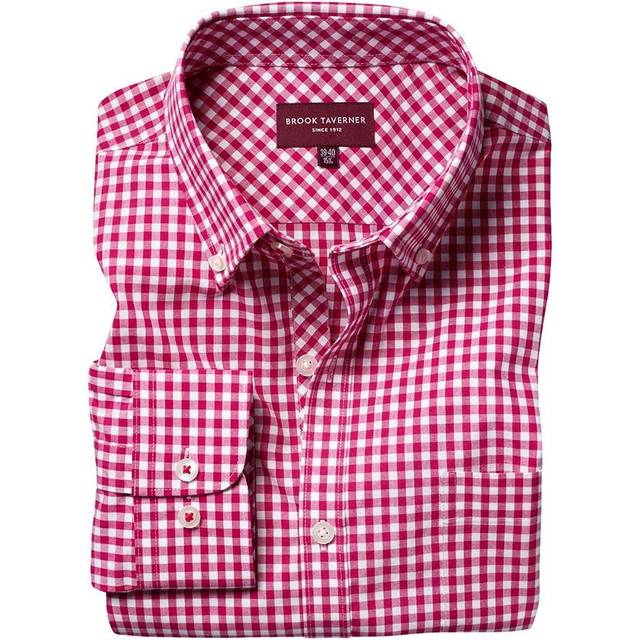 Brook Taverner Mens Montana Gingham Long Sleeve Shirt 17 UK