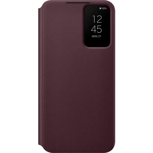 Samsung Clear View Galaxy S22 Plus fodral (vinröd)