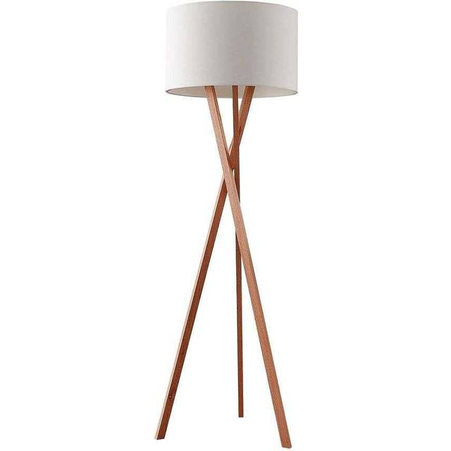 Lucande - Auriane Floor Lamp Black/Walnut