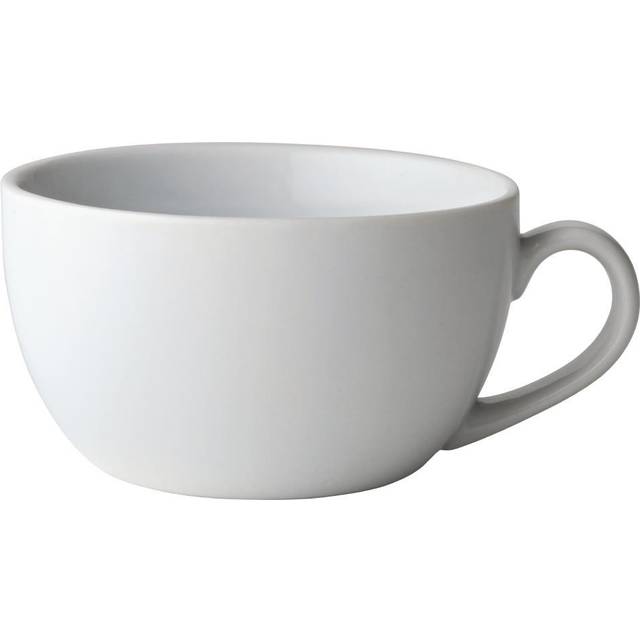 Utopia Plain White Porcelain Bowl Shaped Cup 9oz (1 x 6)
