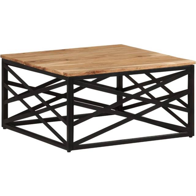 Soffbord 68x68x35 cm massivt återvunnet trä