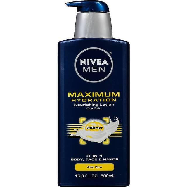 NIVEA Men Maximum Hydration 3 in 1 Nourishing Lotion 16.9 Fluid Ounce