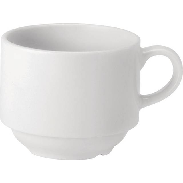 Utopia Pure White Stacking Cups 200ml (Pack of 24)