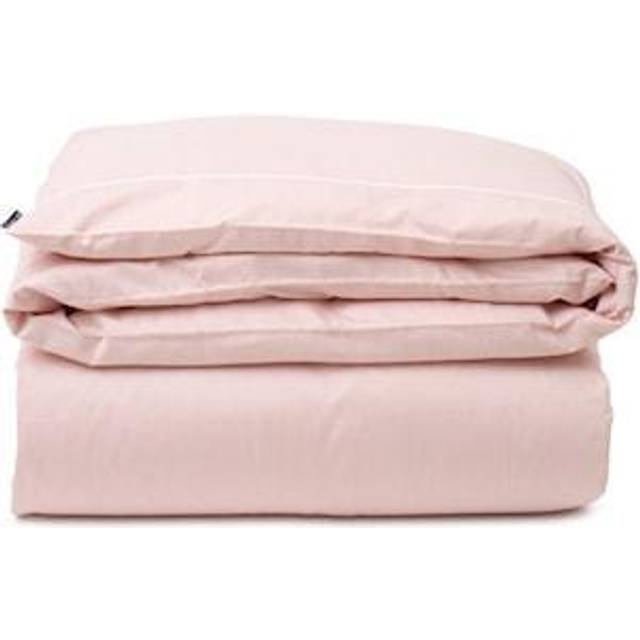 Lexington Striped Tencel / Cotton Påslakan 220x220 Rosa - Pink / White (220x220)