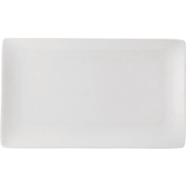 Pure White Rectangular Plate 11x6.25in/28x16cm (Pack of 6)