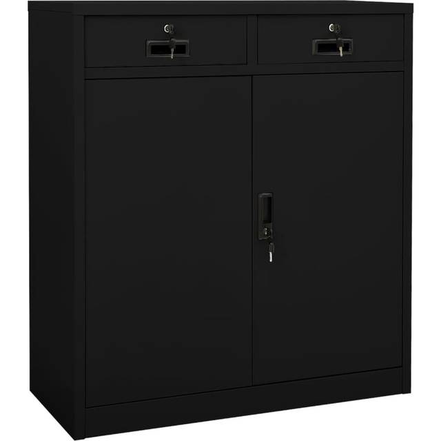 Dokumentskåp antracit 90x40x102 cm stål