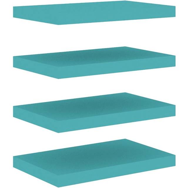 vidaXL Floating Wall Shelves 4 pcs Concrete Grey 50x23x3.8 cm MDF