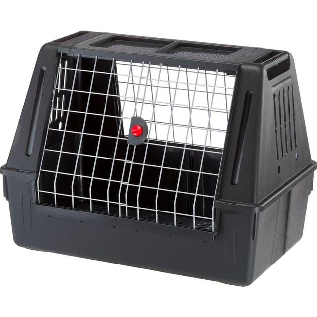 Ferplast Dog Carrier for Car ATLAS CAR 80 SCENIC Car Dog Crate, Wide ventilation grills, Dog Car Seat, Hygienic draining mat included, 82 x 51 x h 61