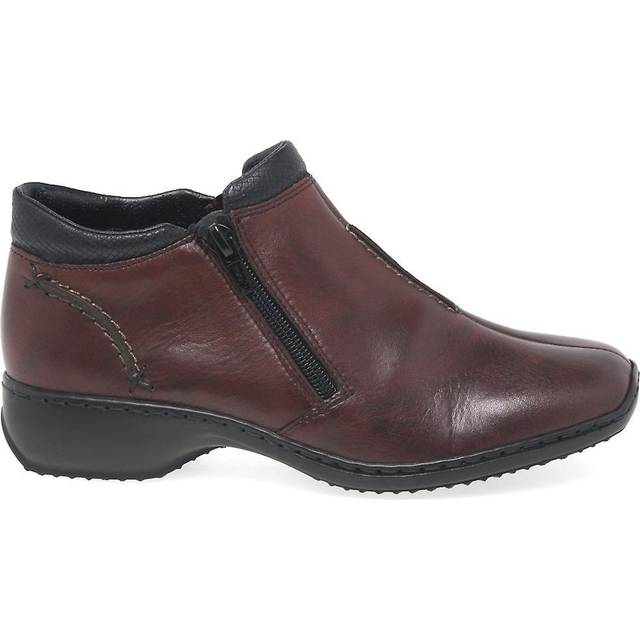 Rieker Drizzle Womens Casual Ankle Boots Colour: Medoc/Black, Size: 6.5/40