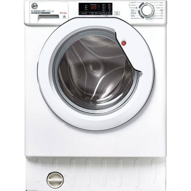 Hoover H-WASH&DRY 300 LITE HBD495D1E/1 Integrated 9Kg / 5Kg Washer Dryer with 1400 rpm - White - E Rated [Wash&Dry], D Rated [Wash Only]