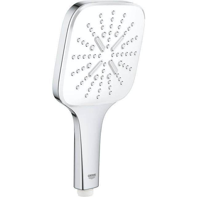 Vitalio 130 SmartActive Cube - Hand Shower 13cm (Push Button with 3 Spray Selection, Water Saving, Anti-Limescale System, Universal Mounting System),