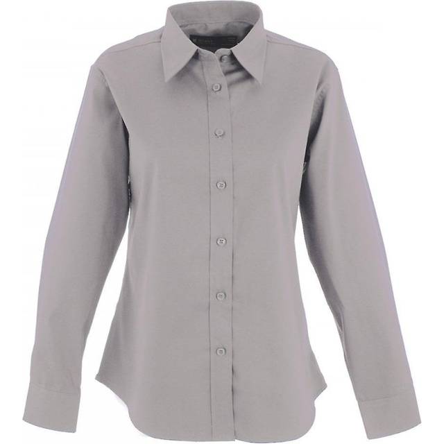 Uneek Ladies Pinpoint Oxford Full Sleeve Shirt UC703 Silver Grey 8 Col