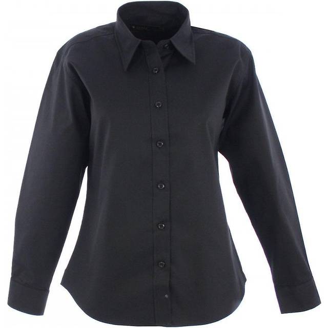 Uneek Ladies Pinpoint Oxford Full Sleeve Shirt UC703 Black 8 Colour: B