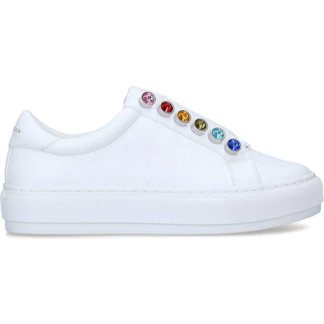 Kurt Geiger London Women's Trainers White Gem Multi Colour Liviah Chunky Rainbow