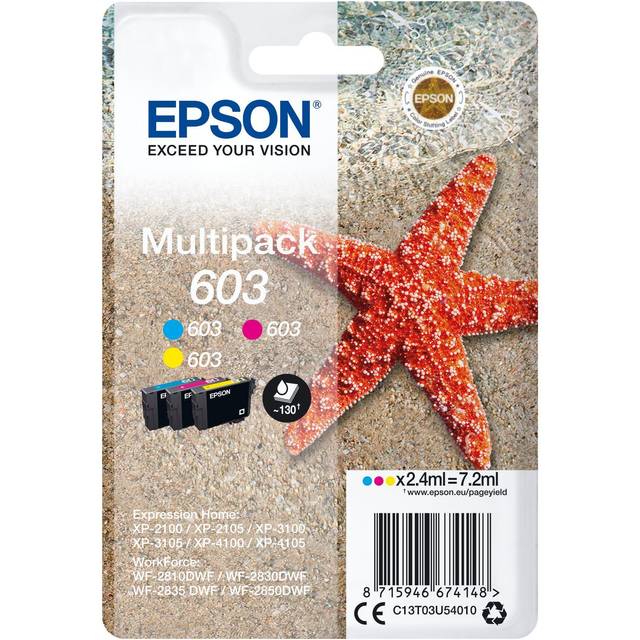 Genuine epson 603 603xl bcmy starfish ink cartridge epson xp-2100 free del lot