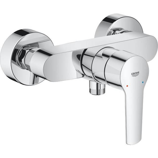 GROHE QUICKFIX Start – duschblandare med en spak – väggmonterad – metallspak – 35 mm keramisk patron – duschbottenuttag 1/2 tum – integrerad backventil – krom – 24208002
