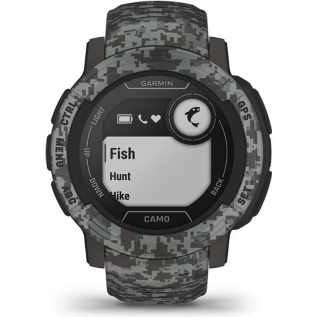 Garmin Instinct 2 - Camo Edition Rugged GPS Smartwatch, Graphite Camo