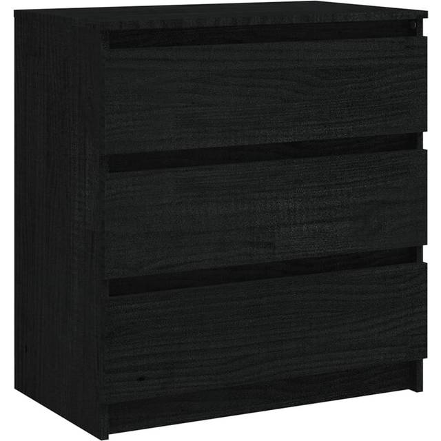 Vidaxl Bedside Cabinet 60X36X64 Cm Solid Pinewood - One Size