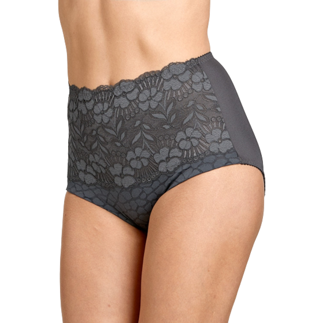 Miss Mary of Sweden - Maxitrosa Jacquard & Lace Pantie Girdle - Grå