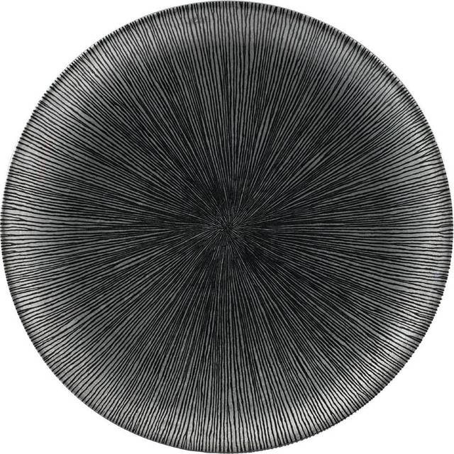 Churchill Studio Prints Agano Coupe Plates Black 288mm (Pack of 12)