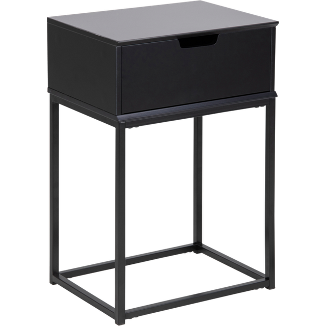 Florence Mitra Single White Drawer Bedside Table - Furniture To Go - 61.5 x 40 x 30cm