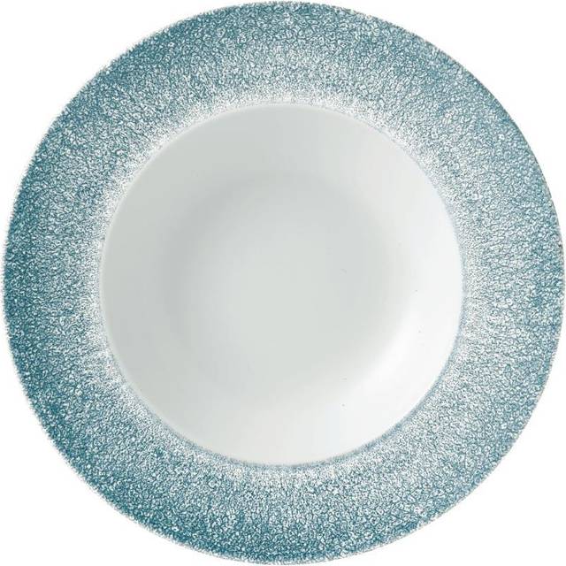 Churchill Studio Prints Raku Wide Rim Bowl Topaz Blue 240mm (Pack of 12)