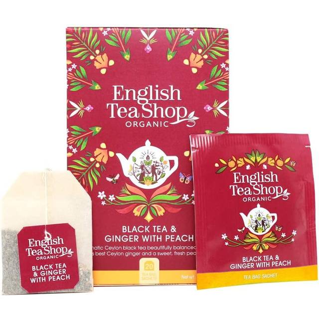 English Tea Shop Svart te Ingefära & Persika 40 g - Multi
