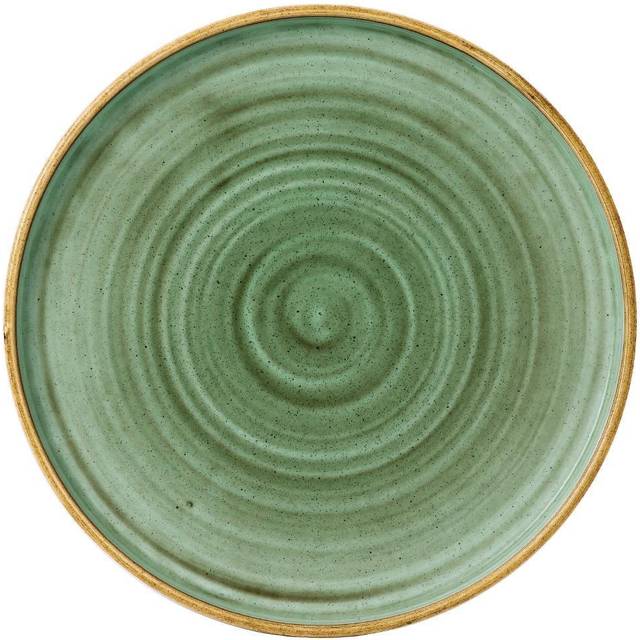 Churchill Stonecast Samphire Green Walled Plate - 10 2/8"- you get 6