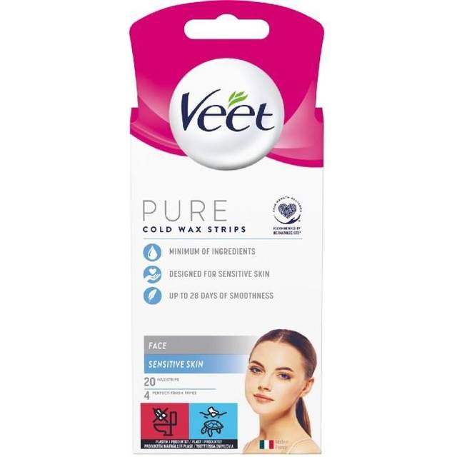 Veet Pure Wax Strips Ansikte Känslig Hud 20 st - Multi