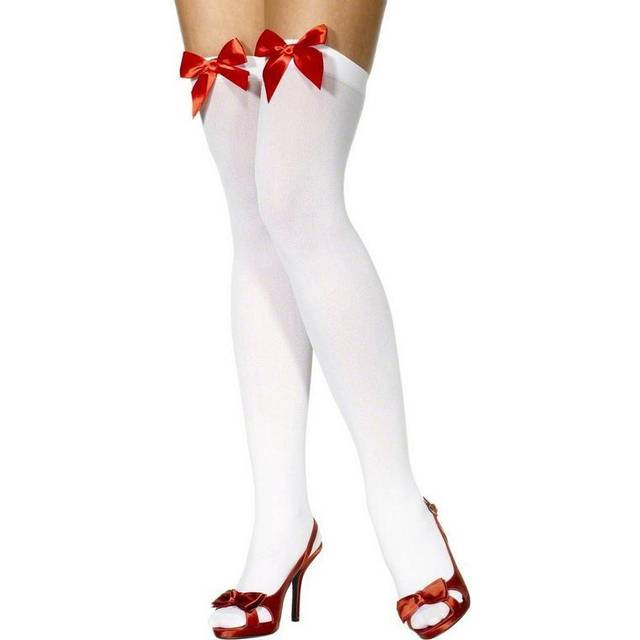 Smiffys Opaque Hold-Ups with Red Bows