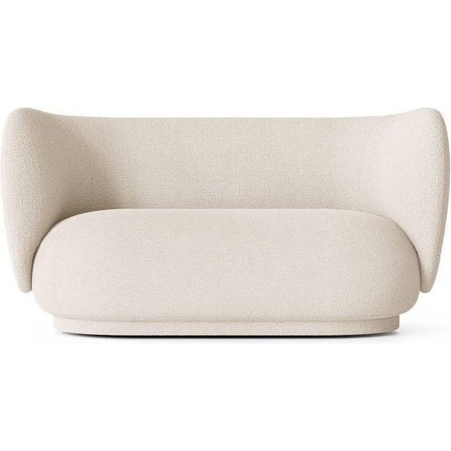 Ferm Living - Rico 2-seater Sofa - Soffa för 2 personer - Bouclé - Off-White - W148 x D84 x H76.5 cm