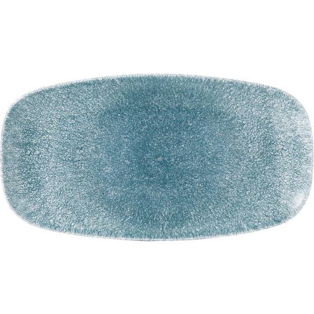 Churchill Studio Prints Raku Oblong Plate Topaz Blue 298mm (Pack of 12)