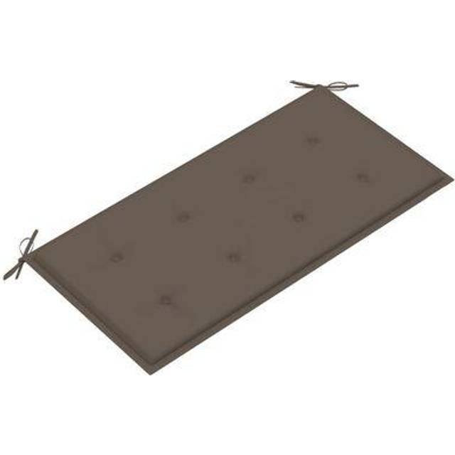 Bänkdyna för trädgården taupe 100x50x4 cm oxfordtyg