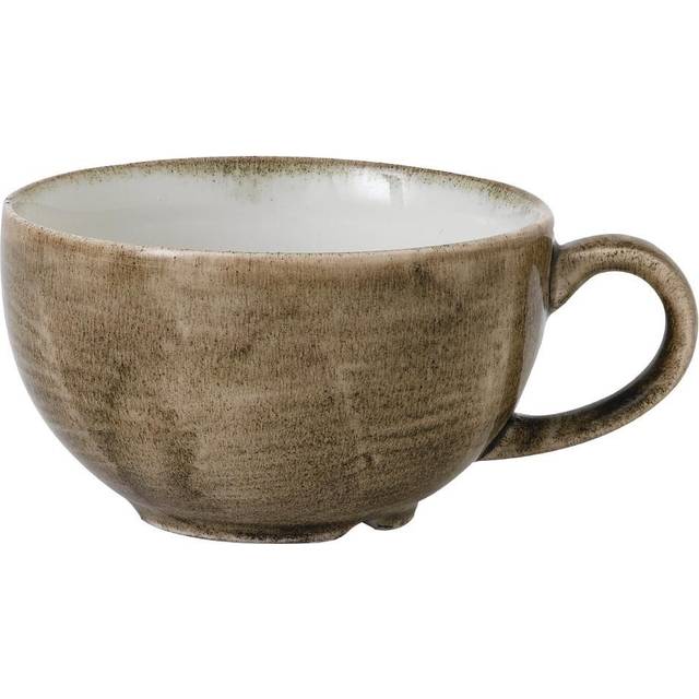 Churchill Stonecast Patina Antique Taupe Cappuccino Cup 12oz- you get 12 - antique taupe