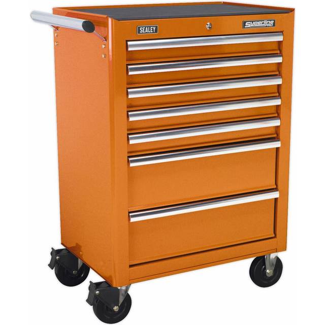 Sealey Rollcab 7 Drawer with Ball Bearing Slides - Orange