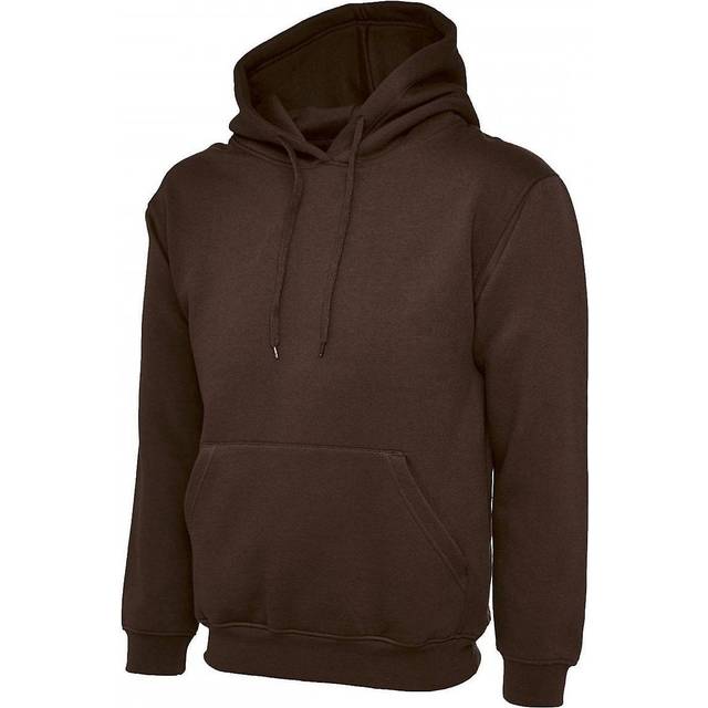Uneek Classic Hooded Sweatshirt UC502 Brown S Colour: Brown, Size: S
