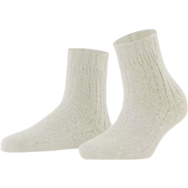 Falke Womens 2049 Off White Bedsock Ribbed Knitted Wool-blend Socks Eur 39-42/6-9 Uk Women - 2049 OFF WHITE